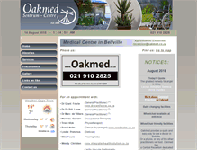 Tablet Screenshot of oakmed.co.za